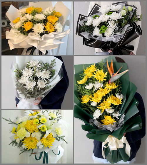 贵州六盘水六枝特区新窑镇新河村白事花束代送